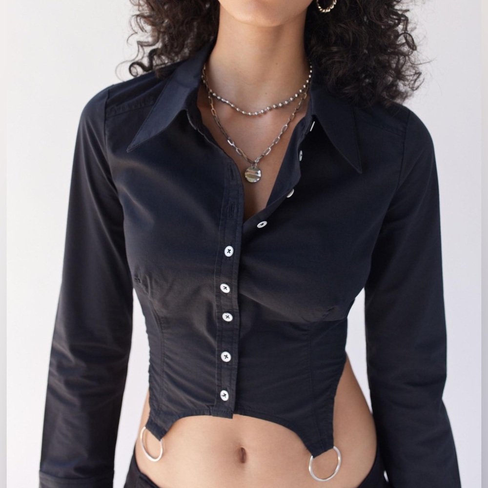 NWT Urban Outfitters Vivienne Hardware Button Down Top